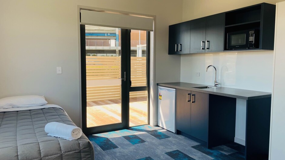 3 twin share manager rooms with a kitchenette and ensuite bathroom.