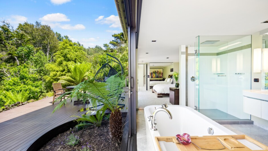 Large deck area is for Jacuzzi suite