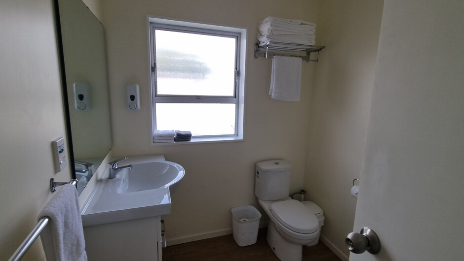 One family unit bathroom is fully accessible