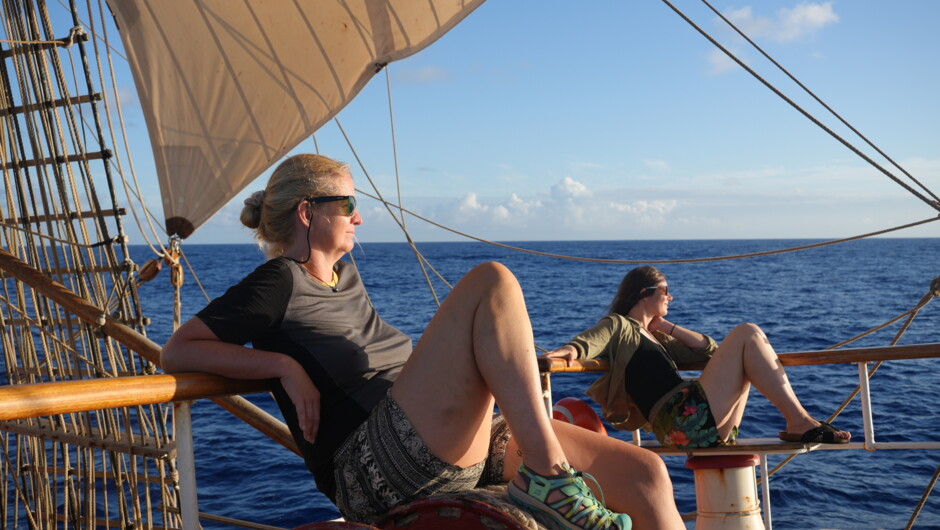 Bark EUROPA sailing the Pacific