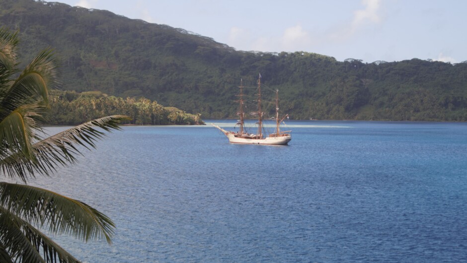 Bark EUROPA exploring remote Pacific Islands