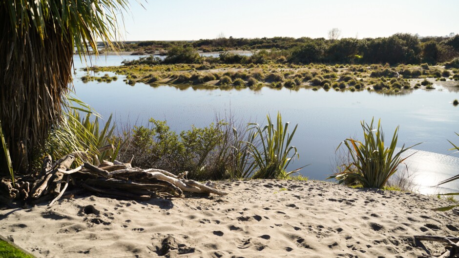 Views over the Hokitika River.