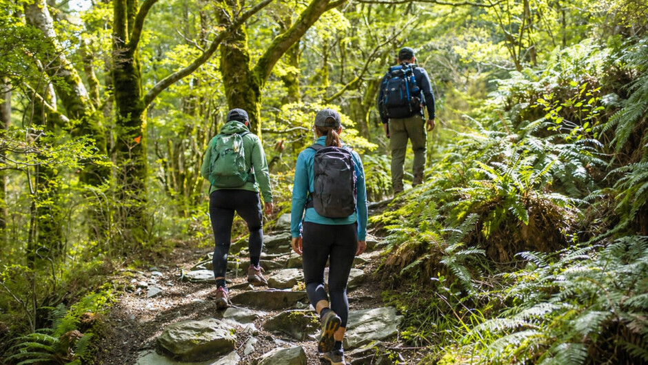 Hike through native beech rainforest