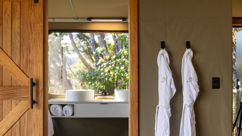 Bathroom at Tent Kanuka