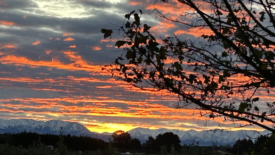 sunset in winter