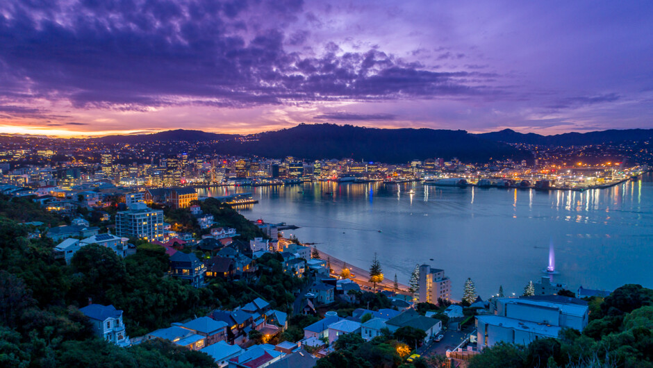 Wellington City at night