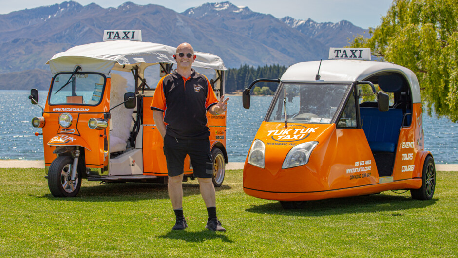 Johnny at tuk tuk taxi Wānaka