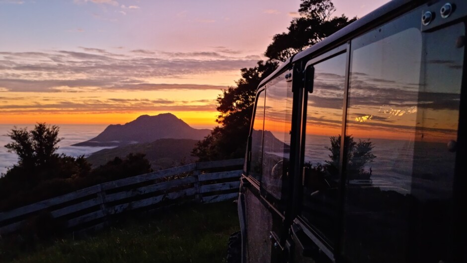 The adventure begins with an exhilarating ride on our RV through breathtaking mountain landscapes. Take in unforgettable views as you journey toward the world’s first sunrise.