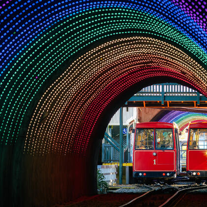 Experience the tunnel light show