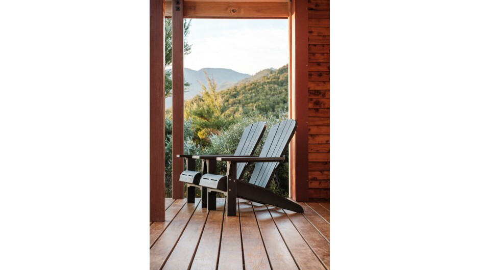 Private deck and sunrise loungers