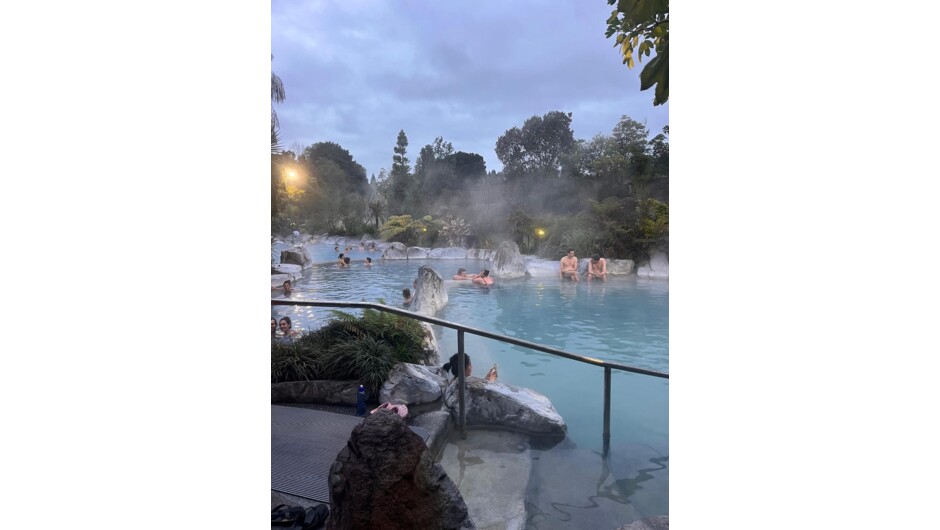 Unwind and soak in the mineral-rich geothermal waters at the stunning Wairakei Terraces.