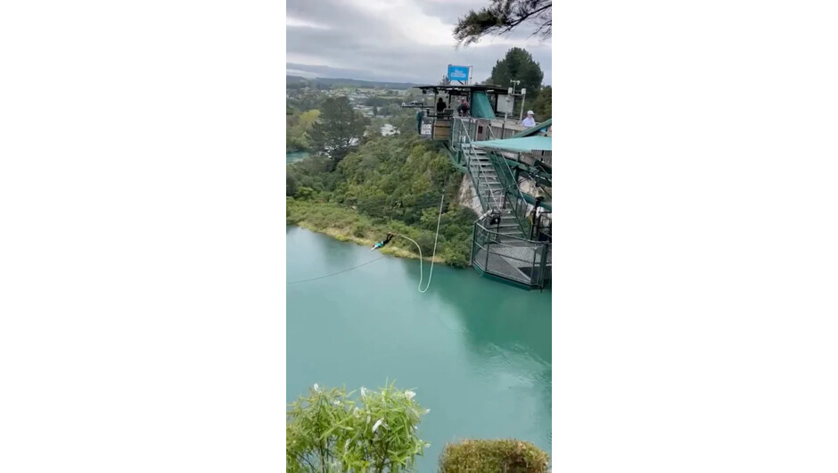 Insane 47m River Canyon Bungy Jump in Taupō