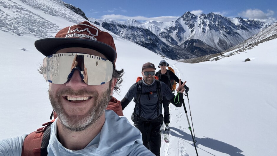 Smiles and sun  - nothing better than being out ski touring