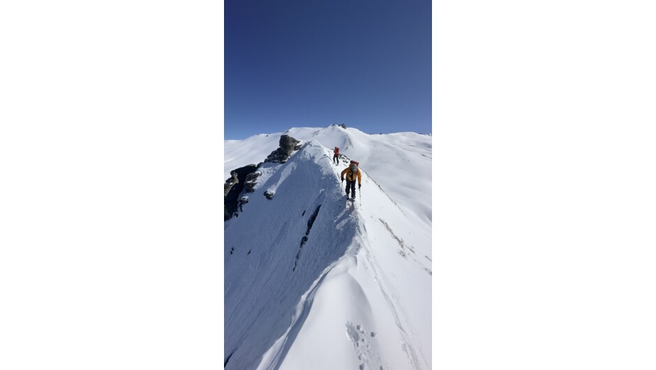 Ski touring  beyond Treble Cone, Wānaka