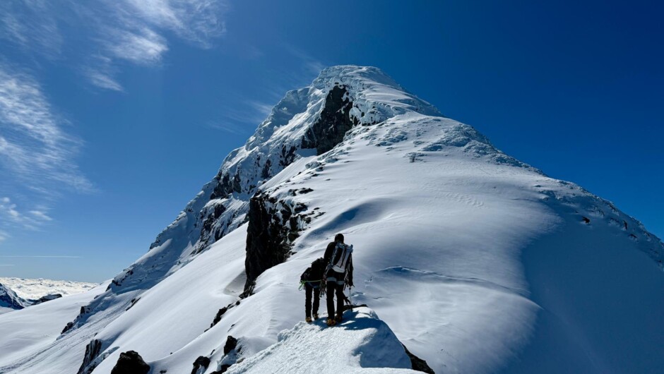 Heading to the Summit of Mt Aspiring