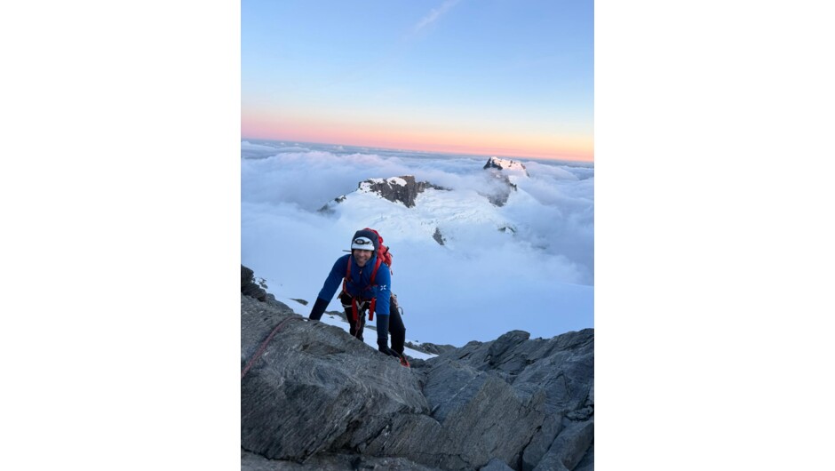 Climbing Mt Aspiring via the Nw Ridge