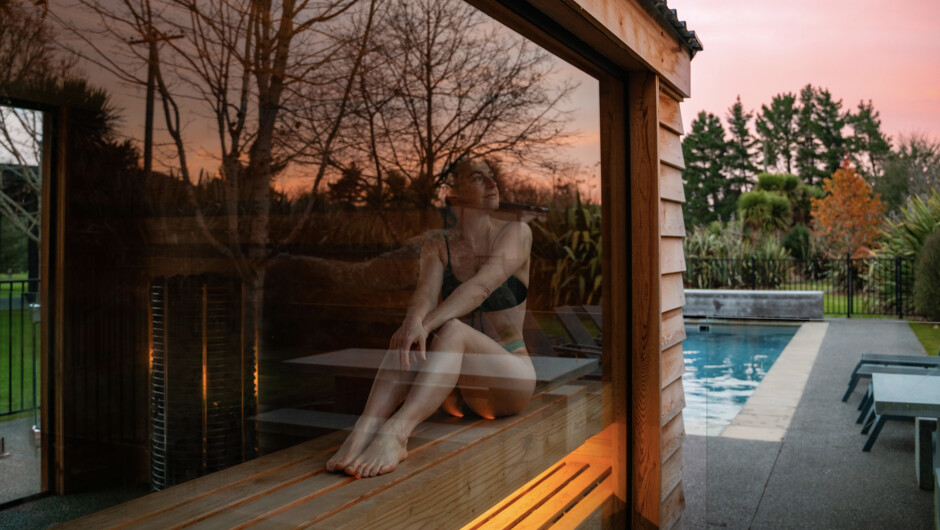 Sauna and pool for rest and recovery.
