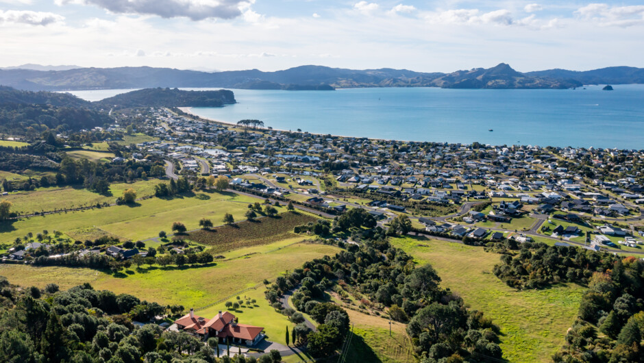 Mercury Ridge property and view over Mercury Bay