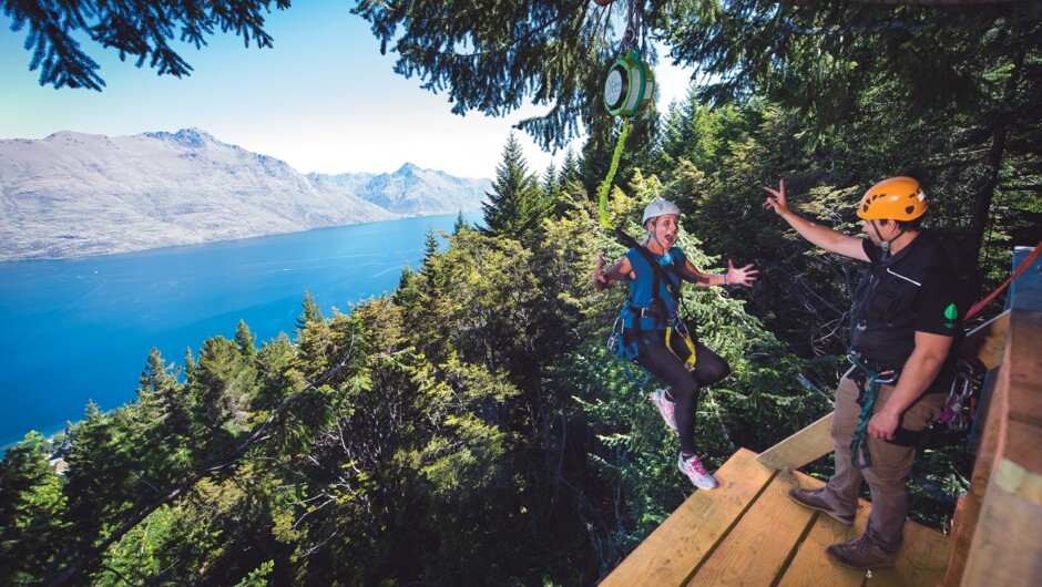 Ziptrek Kererū Platform Jump