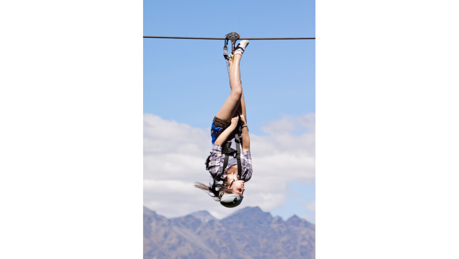 Girl Upside Down on Line 4