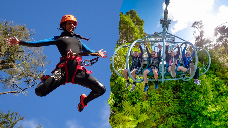 Kiwis can fly: Canyoning and skywire combo