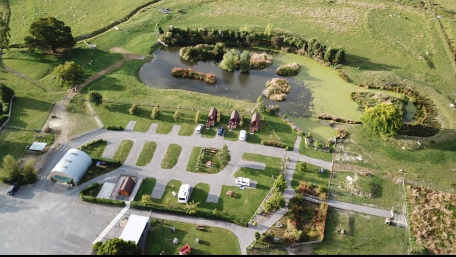 Ariel view of the camp