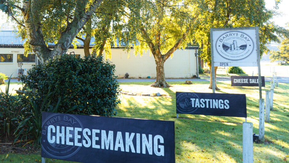 A tasting stop at the Barrys Bay cheese factory on Banks Peninsula