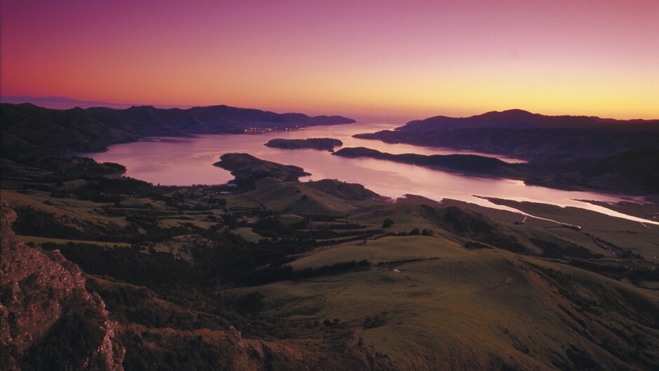 Lyttelton Harbour from the Port Hills walking tracks