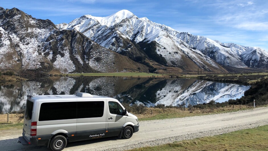 A premium private vehicle at Moke Lake near Queenstown