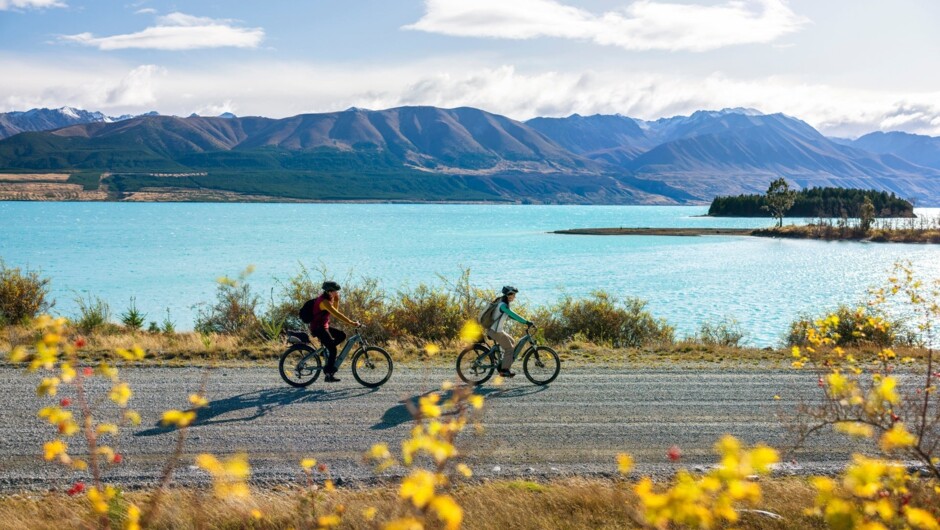 The lake-front Mackenzie high country en route to Christchurch