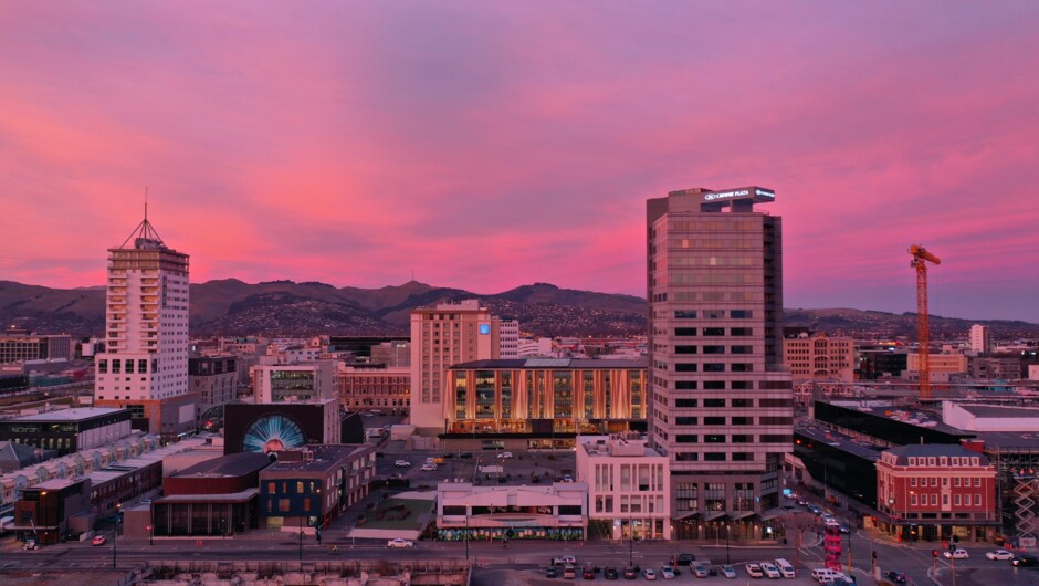Christchurch, the Garden City, from above