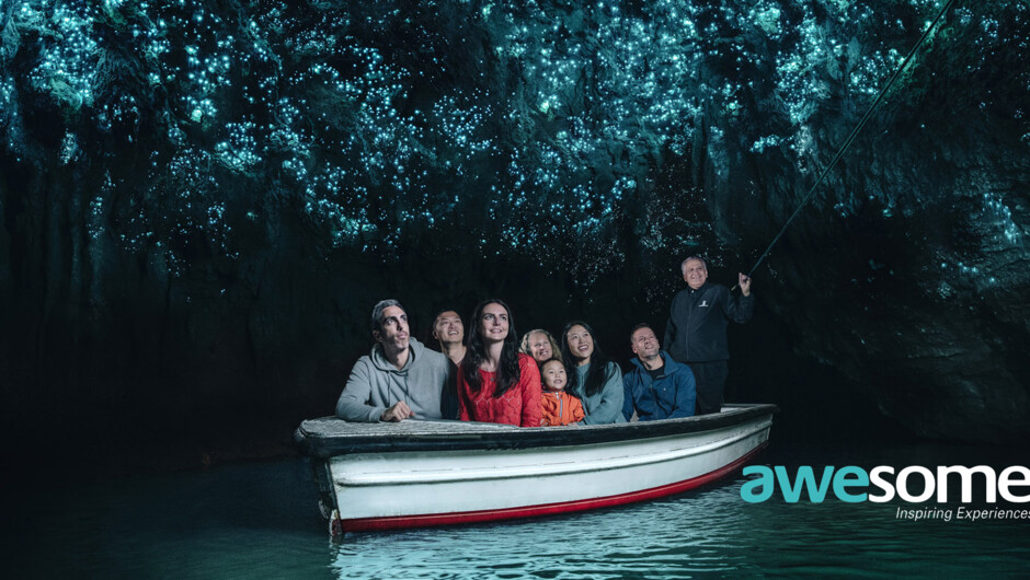 Take a boat ride through glowworm grotto