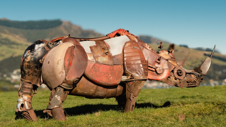 Public art in the historic French village of Akaroa