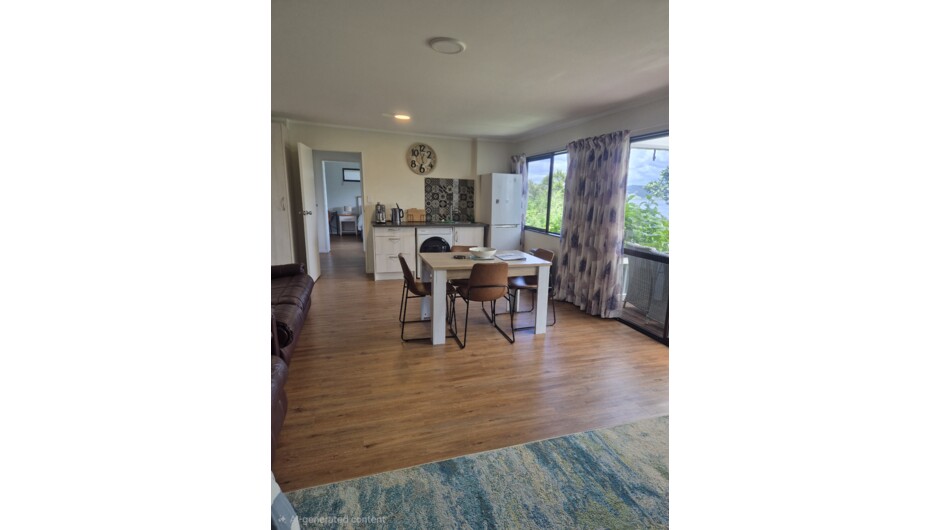 Open plan living with kitchenette