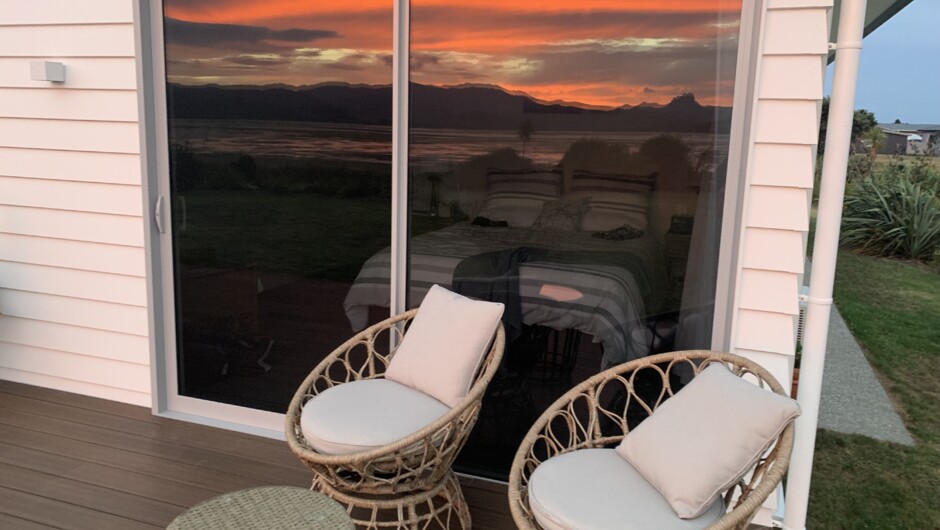 Harbour View Suite, absolute comfort and luxury with glorious sea views from the king bed and deck. Large elegant ensuite  completes this suite perfectly. This join can be joined to a twin room on request, sleeping max of 4 guests.