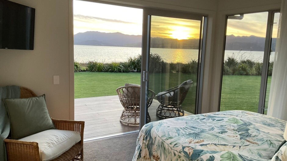 Castle Rock suite, come and enjoy the breathtaking sea views from the bed or deck from this amazing suite. Contains a small fridge to keep drinks cold and ready for when you need them.