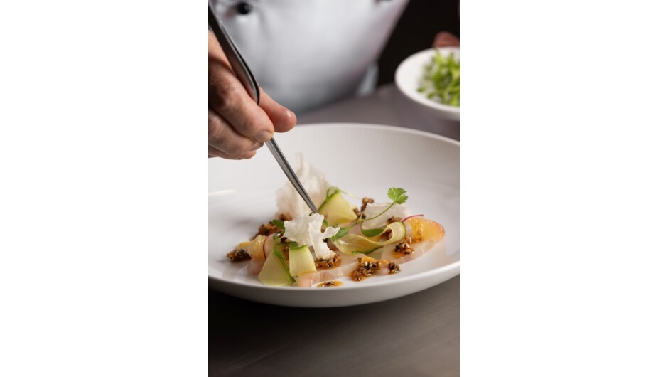 Otahuna Cuisine Chef Plating
