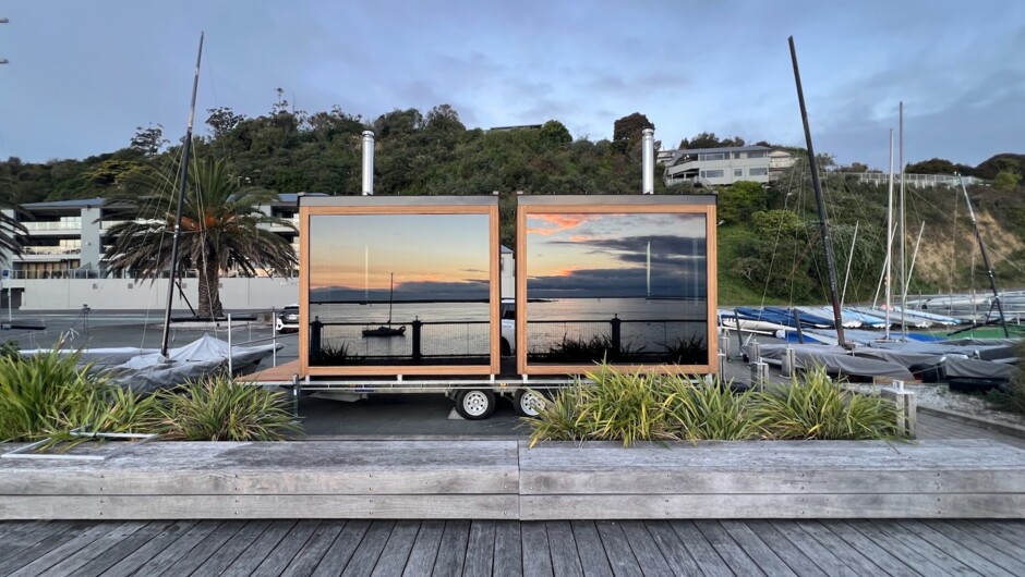 Twin saunas offering unbeatable views of the harbour.