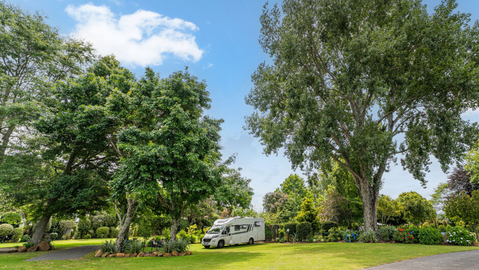 Campsites set within beautiful gardens