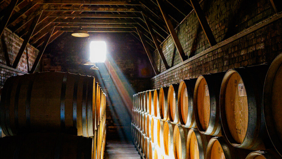 The 1870s horse stables were converted to the winery, still in use today.