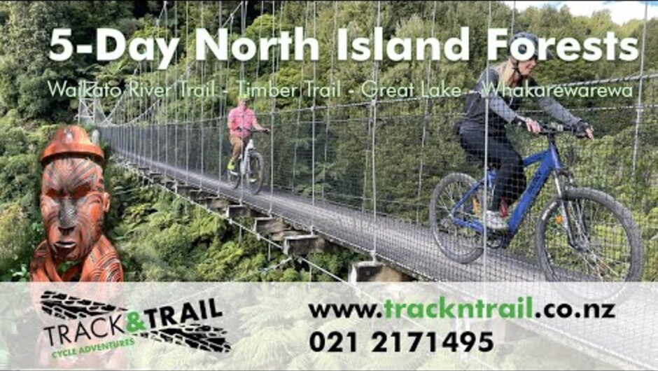 Waikato River, Timber Trail, Great Lake and Whakarewarewa Loop Bike Tour