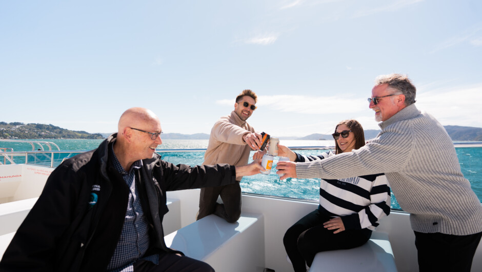 People on top deck enjoying the view