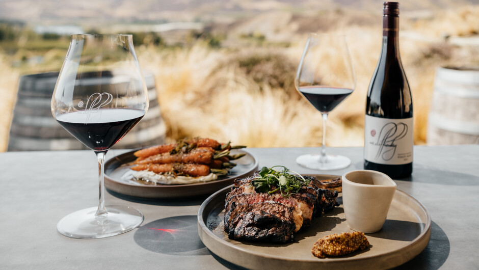 Mt Difficulty Restaurant Terrace Dining with Spectacular views
