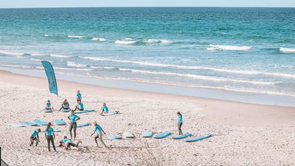 Sumner Beach, Scarborough, the home of Christchurch Surf Lessons.