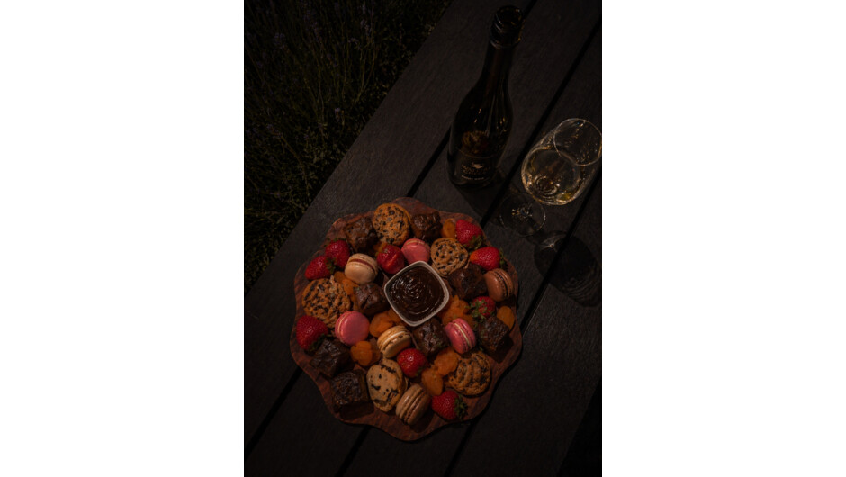 Dessert and wine at Waitiri Creek Wines