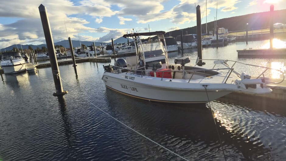 The boat, "Slice of Life"