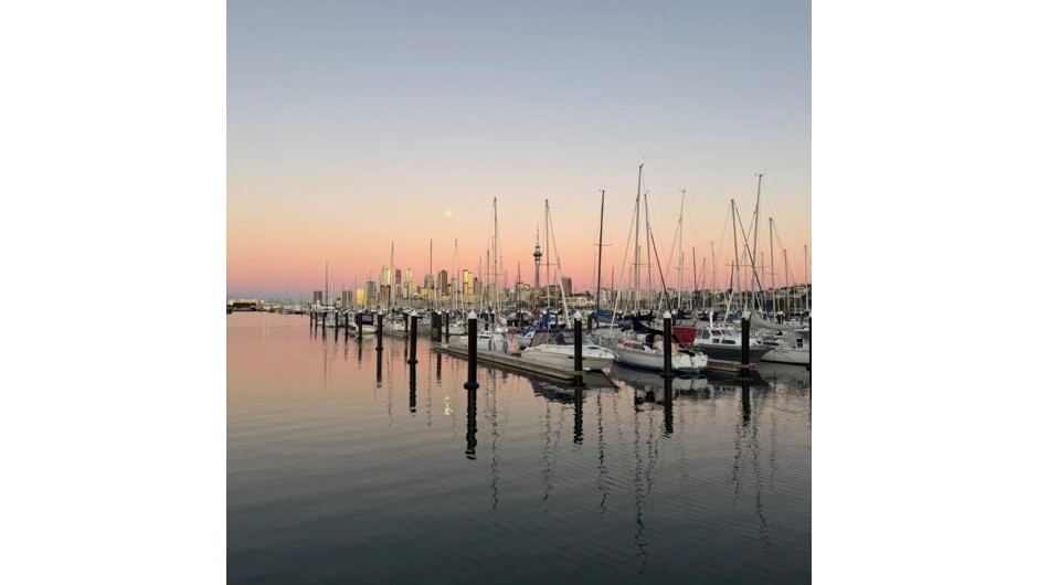 Auckland - Westhaven at Sunset