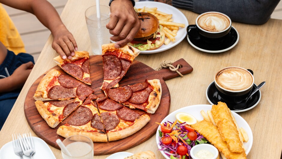 Whether you're hungry for a family favourite or fresh recipes, its all ready for you in our onsite cafe, just steps from the pools.