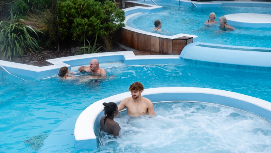 Aquatherapy enhances flexibility, strength and balance. Melt away the tension in the freshwater pools featuring waterfalls, jets and streams.