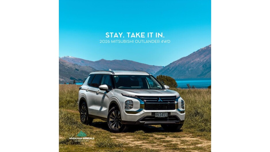 2026 Mitsubishi Outlander 4WD, ready for Queenstown and South Island adventures.